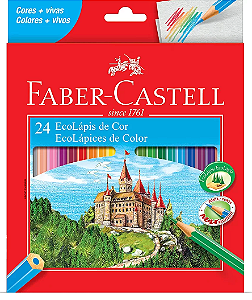 Caixa De Lápis de Cor 24 Cores Faber Castell