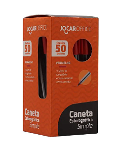 Caixa de Caneta com 50 Unidades Cores Jocar Office