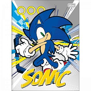 Caderno Brochura 1/4 Pequeno Sonic 80 Folhas Tilibra