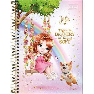 Caderno Espiral Capa Dura 1/4 Pequeno Jolie 80 Folhas Tilibra