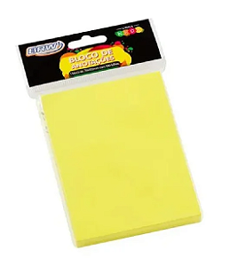 Bloco Adesivo Amarelo Neon 76 X 102mm com 100 Folhas Brw