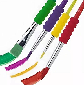 Pincel Artistico Colors Grip Soft Touch Kit 4 Unidades Colorido - Marca KIT