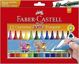 Canetinha Hidrográfica 12 Cores Jumbo - Faber Castell