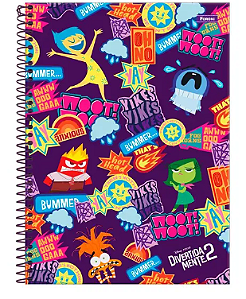 Caderno Espiral Capa Dura 1 Matéria 80 Folhas Universitário Divertidamente - Marca Foroni