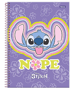 Caderno Espiral Capa Dura Universitário Lilo Stitch 80 Folhas - Marca Foroni