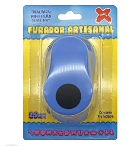 Furador Artesanal Para Papel e EVA Redondo 25mm - Make+