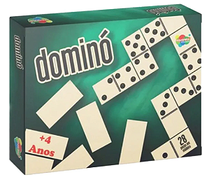 Jogo de Dominó em Madeira - Aquarela