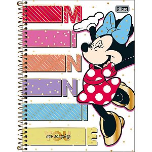 Caderno Espiral Minnie Mouse Pequeno 1/4 80 Folhas - Tilibra