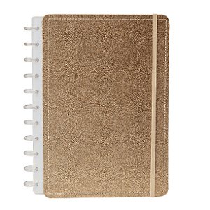 Caderno de Disco Shine Dourado 80 Folhas M - Diskô