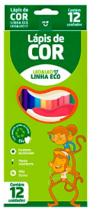 Caixa De Lápis de Cor 12 Cores Sextavado - Leo e Leo