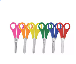 Tesoura Escolar Sem Ponta Cores - Marca KIT