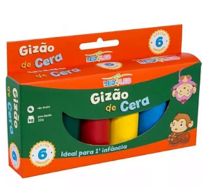 Gizao De Cera Meu Primeiro Giz 6 Cores - Leo e Leo