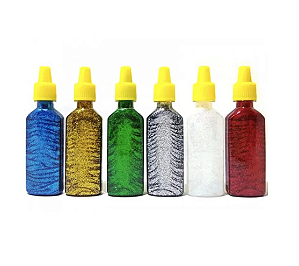 Cola Colorida Glitter Unitária  Cores SORTIDAS - Acrilex