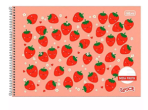 Caderno De Desenho Meia Pauta Spice Espiral Capa Dura 40 Folhas SORTIDO  - Tilibra