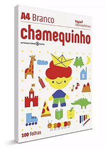 Pacote Folha Sulfite A4 75g 100 Folhas - Chamequinho