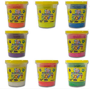 Massinha de Modelar Soft Pote 500g SORTIDO - Acrilex