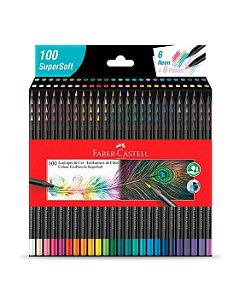 Lapis De Cor Ecolapis Supersoft 100 Cores 1207100soft Faber-castell
