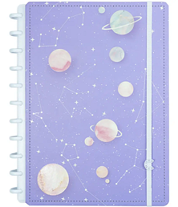 Caderno Inteligente Purple Galaxy A5 80 Folhas - Caderno Inteligente