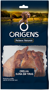 Petisco Natural Orelha Suina em Tiras Origens para Cães 50g
