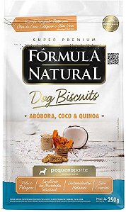 Biscoitos Fórmula Natural Dog Biscuits para Cães de Adultos de Mini e Pequeno Porte Sabor Abóbora e Coco 250g