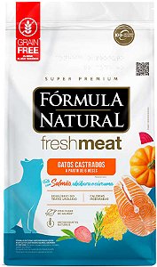 Ração Fórmula Natural Fresh Meat para Gatos Adultos Castrados Sabor Salmão