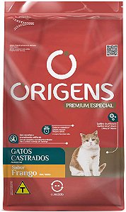 Ração Origens para Gatos Castrados Sabor Frango 3kg