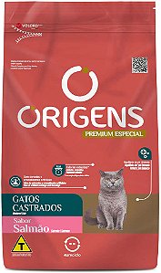 Ração Origens para Gatos Castrados Sabor Salmão 3kg