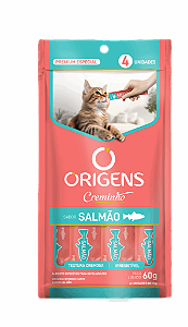 Petisco Snack Cremoso Origens Creminho para Gatos Adutlos Sabor Salmão