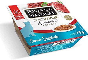 Ração Úmida Fórmula Natural Fresh Meat Gourmet Sabor Carne Desfiada para Gatos Adultos 70g