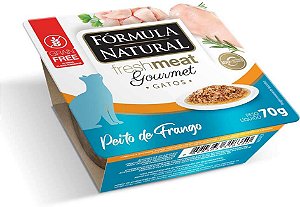 Ração Úmida Fórmula Natural Fresh Meat Gourmet Sabor Frango Gatos Adultos 70g