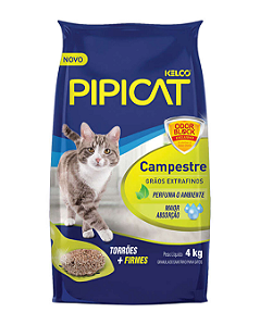 Pipicat Campestre Areia Higiênica para Gatos 4kg