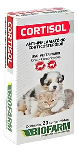 Cortisol Anti-inflamatório Prednisolona para Cães e Gatos 10 Comprimidos