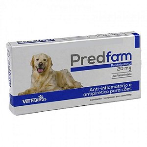 Predfarm Anti-inflamatório Vet Farmos 20 e 5mg 10 Comprimidos