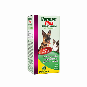 Vermífugo Vermex Plus para Cães e Gatos 20ml