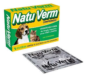 Vermífugo NatuVerm para Cães e Gatos