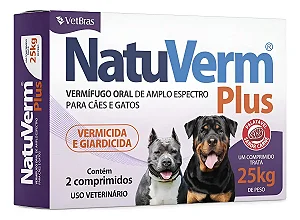 Vermífugo NatuVerm Plus para Cães até 25kg