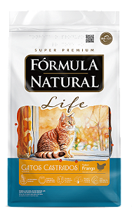 Ração Fórmula Natural Life para Gatos Adultos Castrados Sabor Frango 1 kg