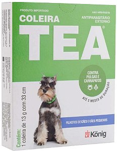 Coleira Antipulgas Antiparasitária Tea Konig para Cães P 33 cm