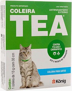 Coleira antipulgas Antiparasitária Tea Konig para Gatos 33 cm