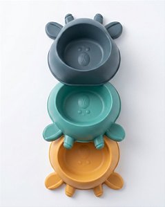 Comedouro Formato de Girafa Pet para Cães e Gatos