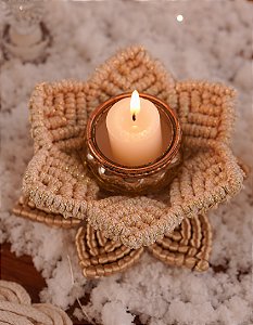 Kit de Produtos para 2 Porta-Velas Flores de Natal