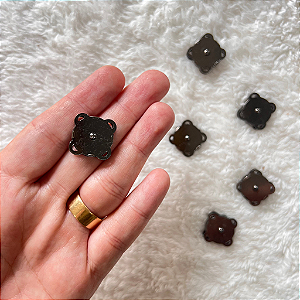 Botão Imantado de Costura Preto (magnético) - unidade