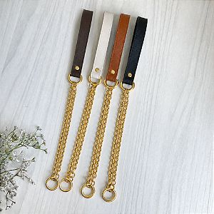 Alça de Ombro para Bolsa (sintético + corrente)
