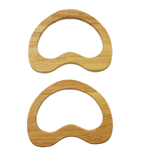 Alça de Bolsa Madeira Coração Círculo