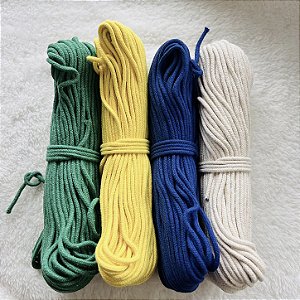 KIT COPA 2026 - 4 Cordão de Algodão 3mm Trançado (50m cada rolo)