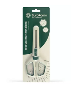 Tesoura Multifuncional Com Estilete 17,8cm - EuroRoma