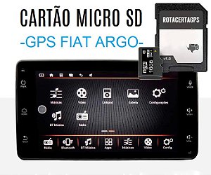 Cartão Micro Sd Gps Central Fiat Argo / iGo Android