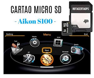 Cartão Micro SD Gps Central S100 Aikon / S120 Winca