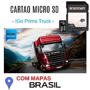 Cartão Micro SD Gps iGo Primo Truck Pesados 2024