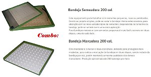 Kit produção de mudas Semeadora + Marcadora até 200 células